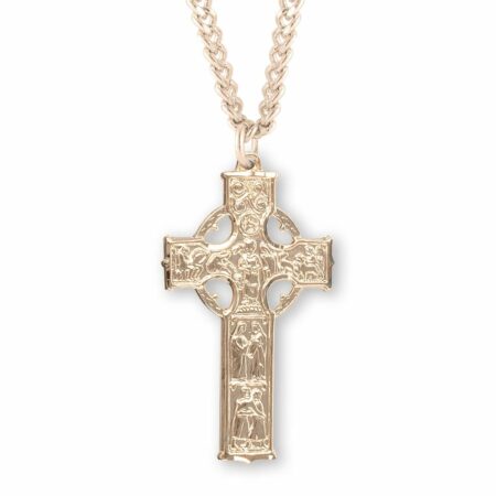 Gold Over Sterling Silver Irish Celtic cross