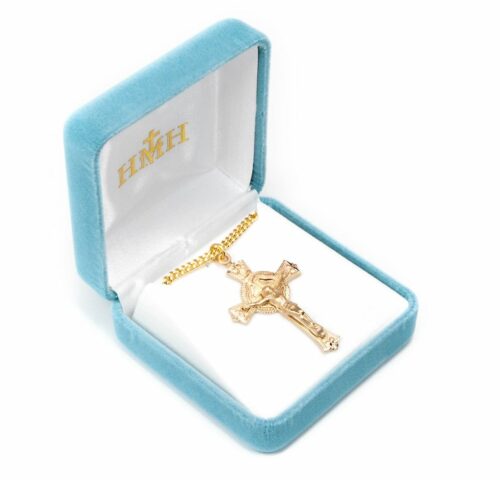Gold Over Sterling Silver Fine Detailed Crucifix - Image 3