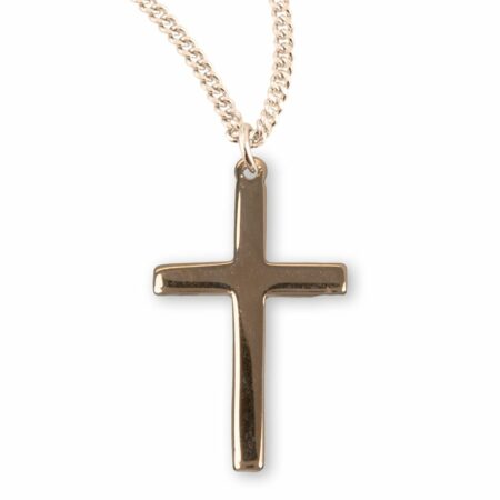 Gold Over Sterling Silver High Polished Cross