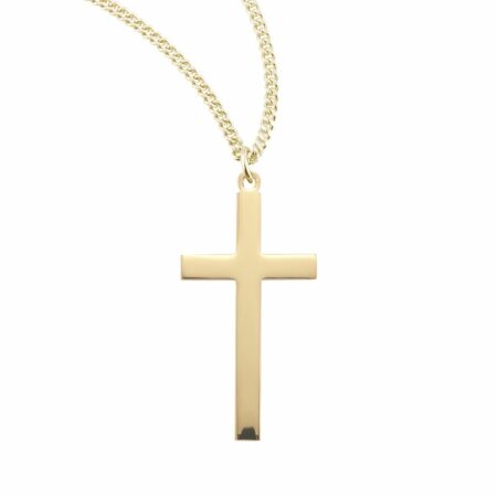 Gold Over Sterling Silver High Polished Cross