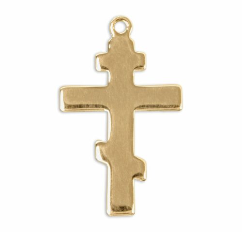 Gold Over Sterling Silver Byzantine Cross - Image 2