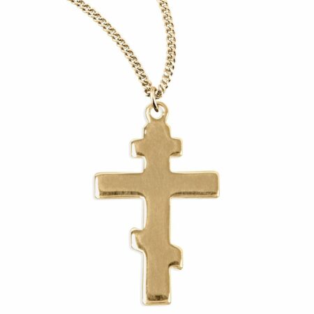 Gold Over Sterling Silver Byzantine Cross