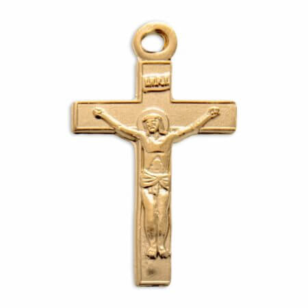 Gold Over Sterling Silver Basic Crucifix