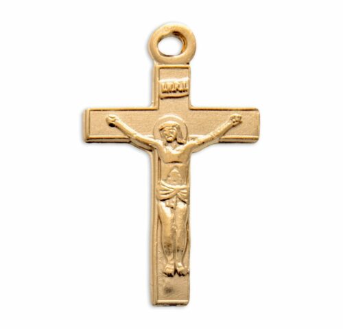 Gold Over Sterling Silver Basic Crucifix - Image 2