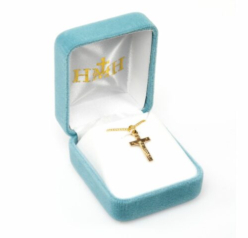 Gold Over Sterling Silver Basic Crucifix - Image 3