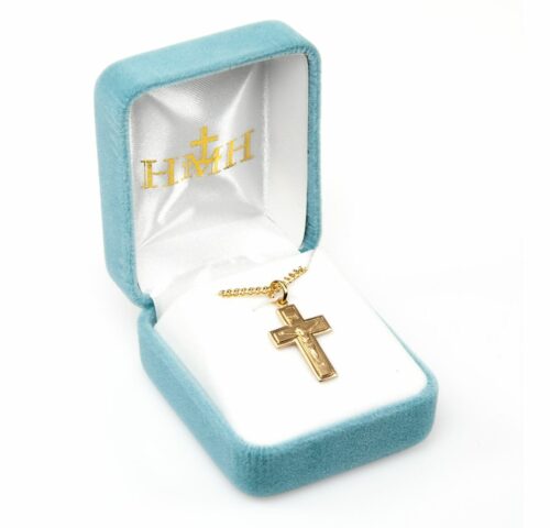 Gold Over Sterling Silver Wide Crucifix - Image 3