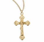 Flare Tipped Gold Over Sterling Silver Crucifix