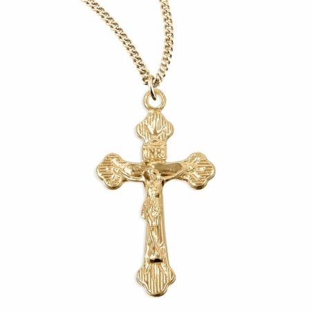 Flare Tipped Gold Over Sterling Silver Crucifix