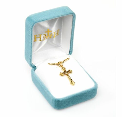Flare Tipped Gold Over Sterling Silver Crucifix - Image 3