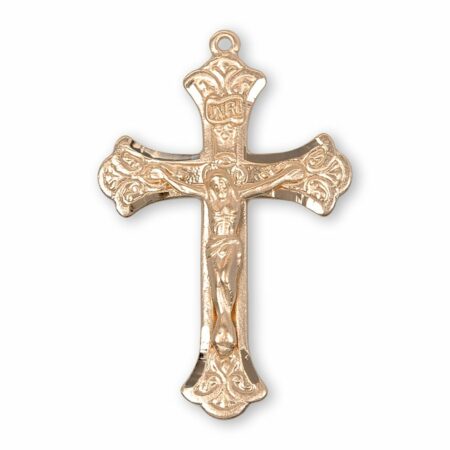 Fine Flared Gold Over Sterling Silver Crucifix