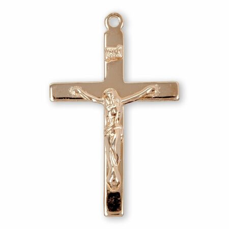 Gold Over Sterling Silver High Polished Crucifix