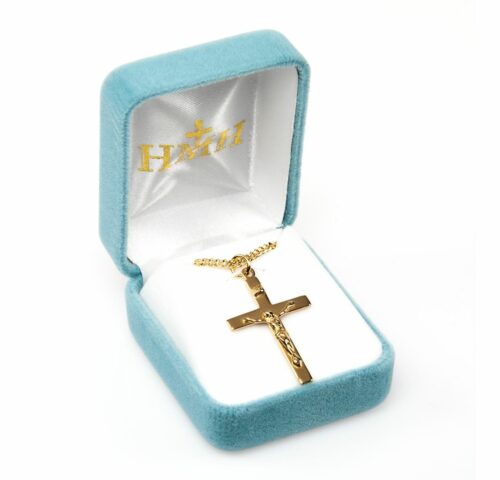 Gold Over Sterling Silver High Polished Crucifix - Image 3