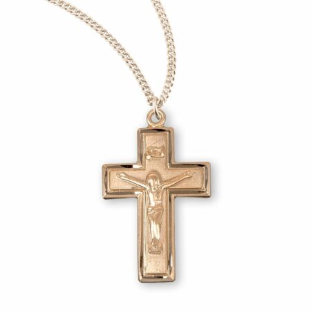 Gold Over Sterling Silver Crucifix