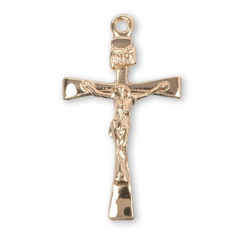 Gold Over Sterling Silver Narrow Crucifix - Image 2