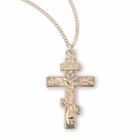 Byzantine Gold Over Sterling Silver Crucifix