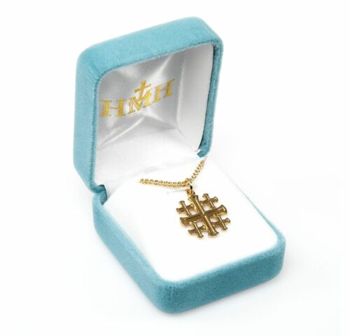 Gold Over Sterling Silver Jerusalem Cross with - Image 3