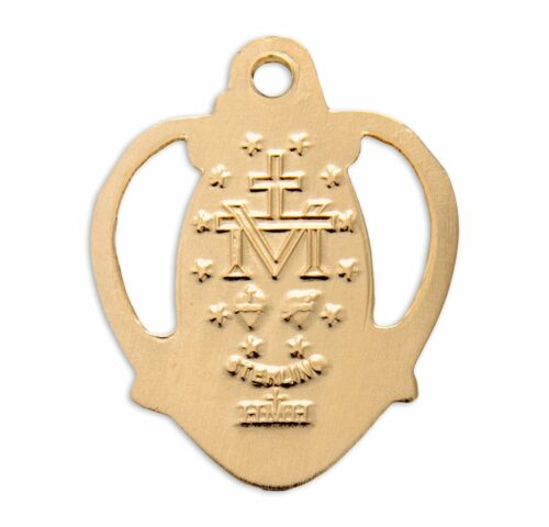 Gold Over Sterling Silver Miraculous Medal - Image 3