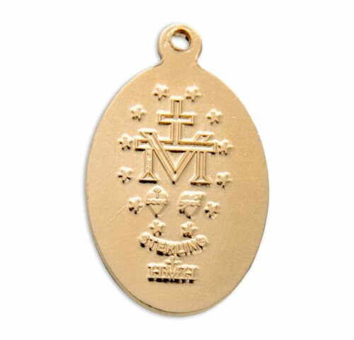 Gold Over Sterling Silver Miraculous Medal - Image 3
