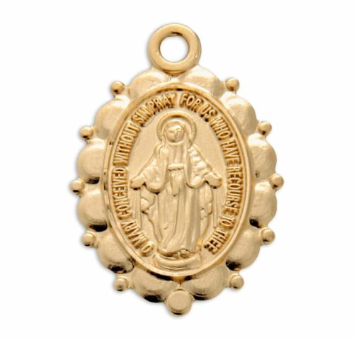 Sterling Silver Oval Miraculous Medal - Image 2