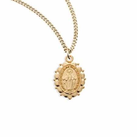 Sterling Silver Oval Miraculous Medal
