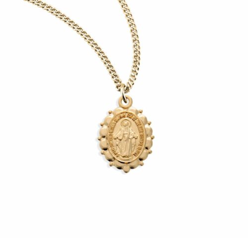 Sterling Silver Oval Miraculous Medal