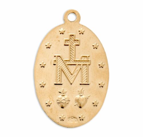 Gold Over Sterling Silver Miraculous Medal - Image 3