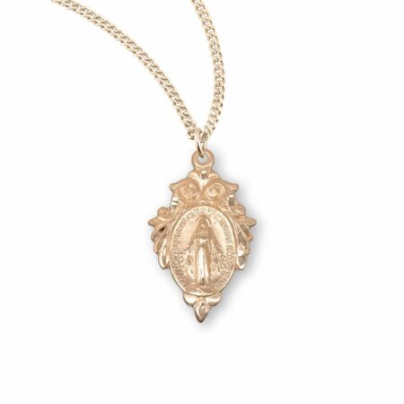Gold Over Sterling Silver Miraculous Medal