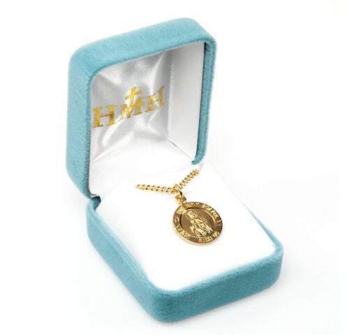 Holy Scapular Round Double Sided Gold Over Sterling Silver Medal - Image 4
