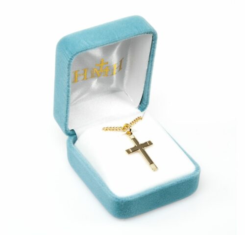 Fancy Gold Over Sterling Silver Cross - Image 3