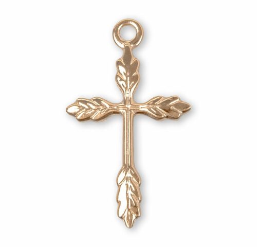 Gold Over Sterling Silver Wheat Cross - Image 2
