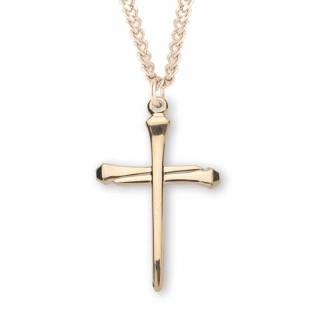 Gold Over Sterling Silver Nail Cross
