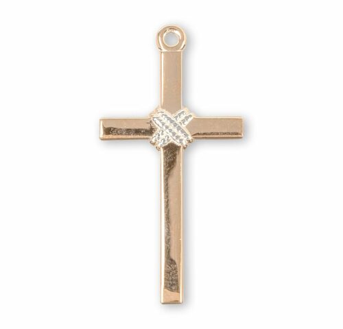 Two-Tone Gold Over Sterling Silver Cross - Image 2
