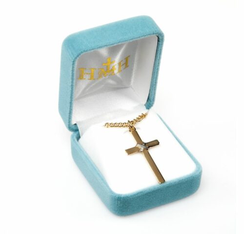 Two-Tone Gold Over Sterling Silver Cross - Image 3