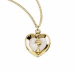 Sterling Silver White Heart with a Chalice