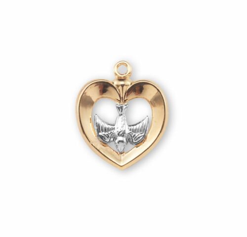 Holy Spirit Gold Over Sterling Silver Two-Tone Medal - Image 2