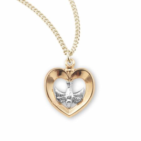 Holy Spirit Gold Over Sterling Silver Two-Tone Medal