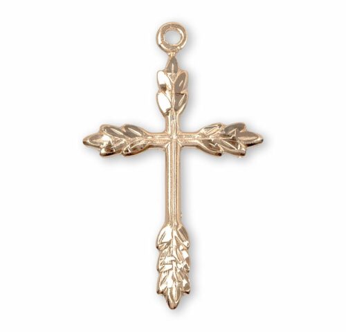 Gold Over Sterling Silver Wheat Cross - Image 2