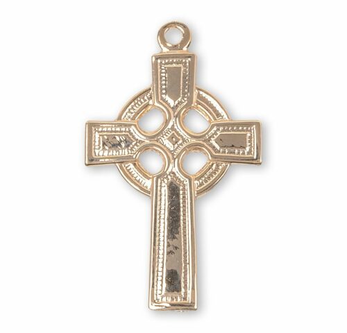 Gold Over Sterling Silver Irish Celtic cross - Image 2