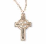 Gold Over Sterling Silver Irish Celtic cross