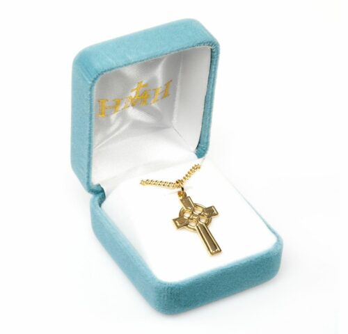 Gold Over Sterling Silver Irish Celtic cross - Image 3