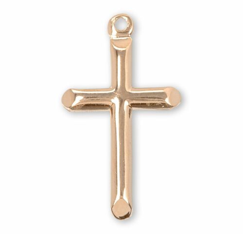Gold Over Sterling Silver High Polished Cross - Image 2