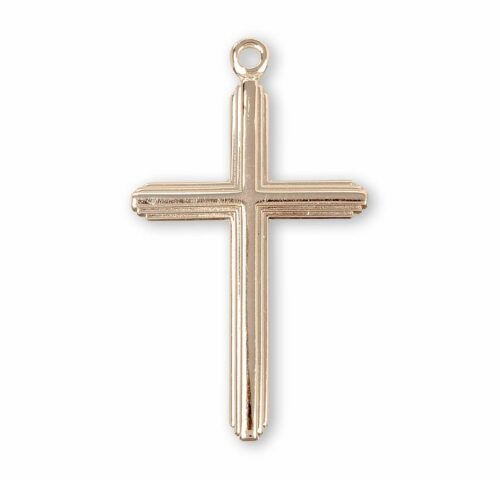 Gold Over Sterling Silver Inlay Cross - Image 2