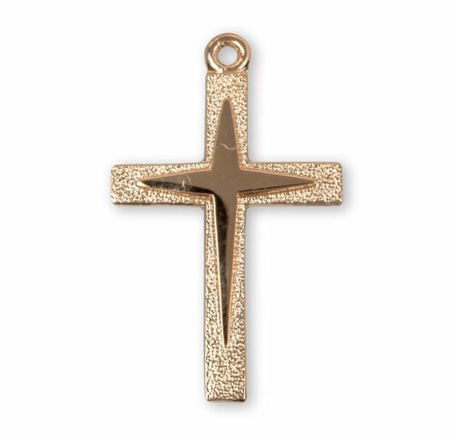 Gold Over Sterling Silver Starburst Cross - Image 2