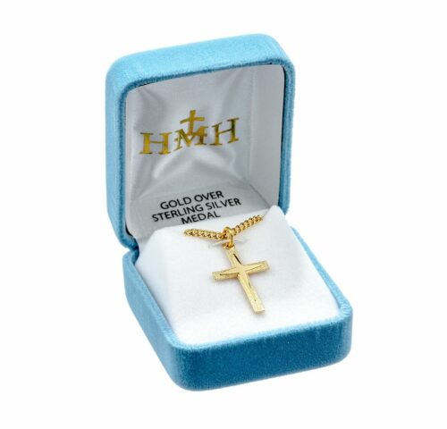 Gold Over Sterling Silver Starburst Cross - Image 3