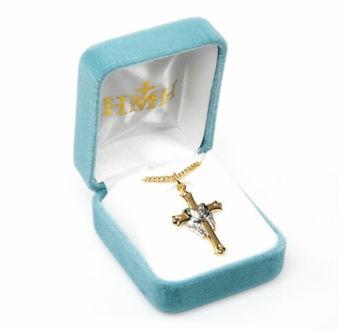 Gold Plated Cross with a Rhodium Plated Robe - Image 3