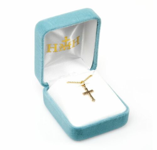 Gold Over Sterling Silver Detailed Cross - Image 3
