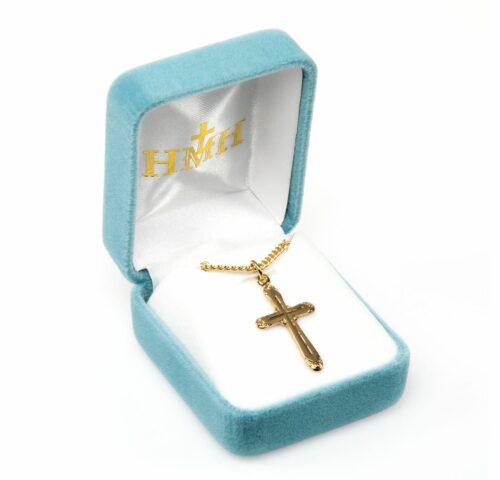 Gold Over Sterling Silver Rounded Edge Cross - Image 3