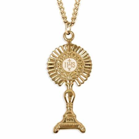 Gold Over Sterling Silver Monstrance Pendant