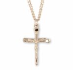 Gold Over Sterling Silver High Polished Crucifix