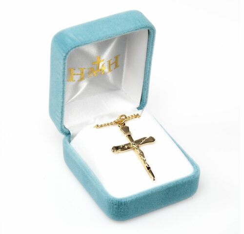 Gold Over Sterling Silver High Polished Crucifix - Image 3